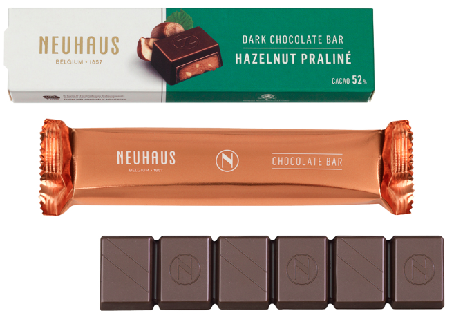 Neuhaus Dark Chocolate Hazelnut Praline Bar