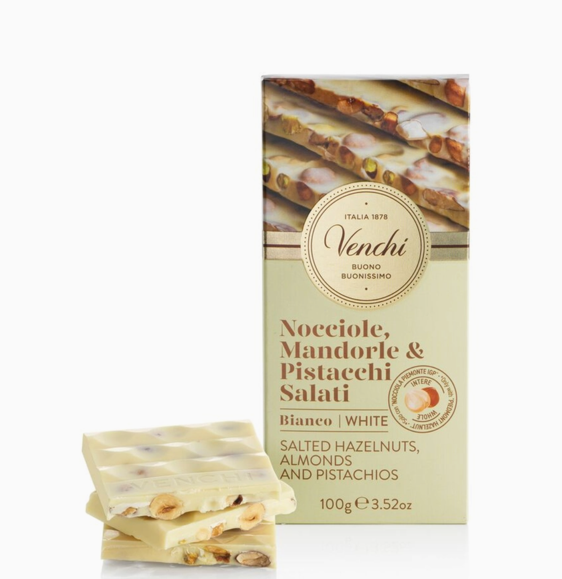 White Chocolate Bar with Salted Nuts