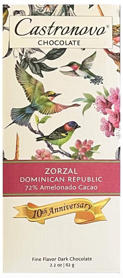 Castronovo 10-Year Anniversary Bar! Zorzal, Dominican Republic 72% Dark Chocolate