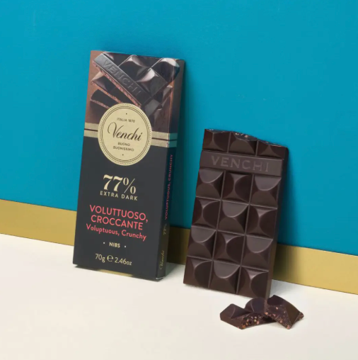 Venchi 77% Dark Chocolate with Nibs