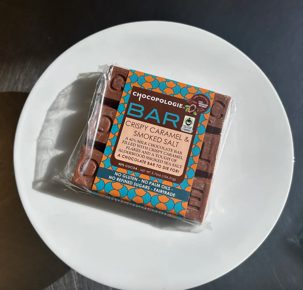 Milk Chocolate W Caramel Flakes & Smoked Salt