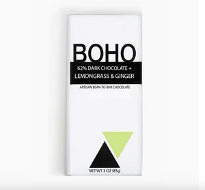 Boho Chocolate — 62% Dark with Lemongrass & Ginger