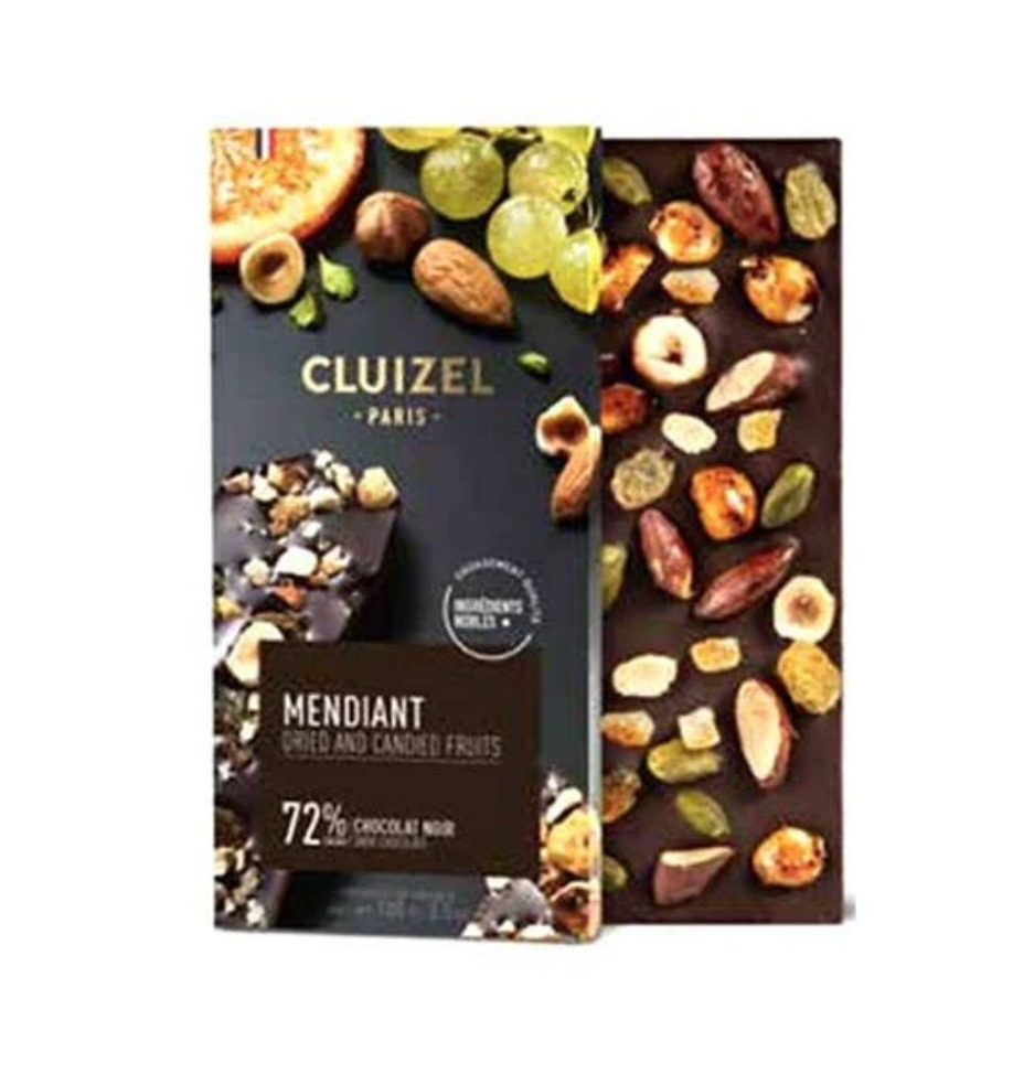 Cluizel 72% Dark Chocolate Mendiant Bar