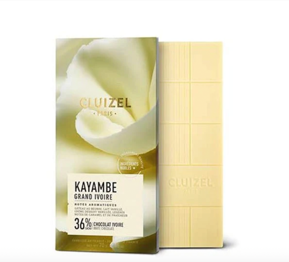 Cluizel Kayambe Grand Ivoire 36% White Chocolate Bar