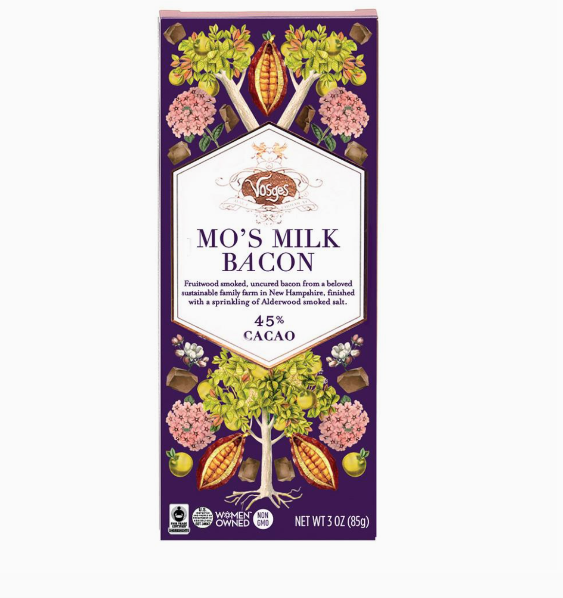 Vosges Mo’s Milk Chocolate Bar Smoked Bacon & Alderwood Salt