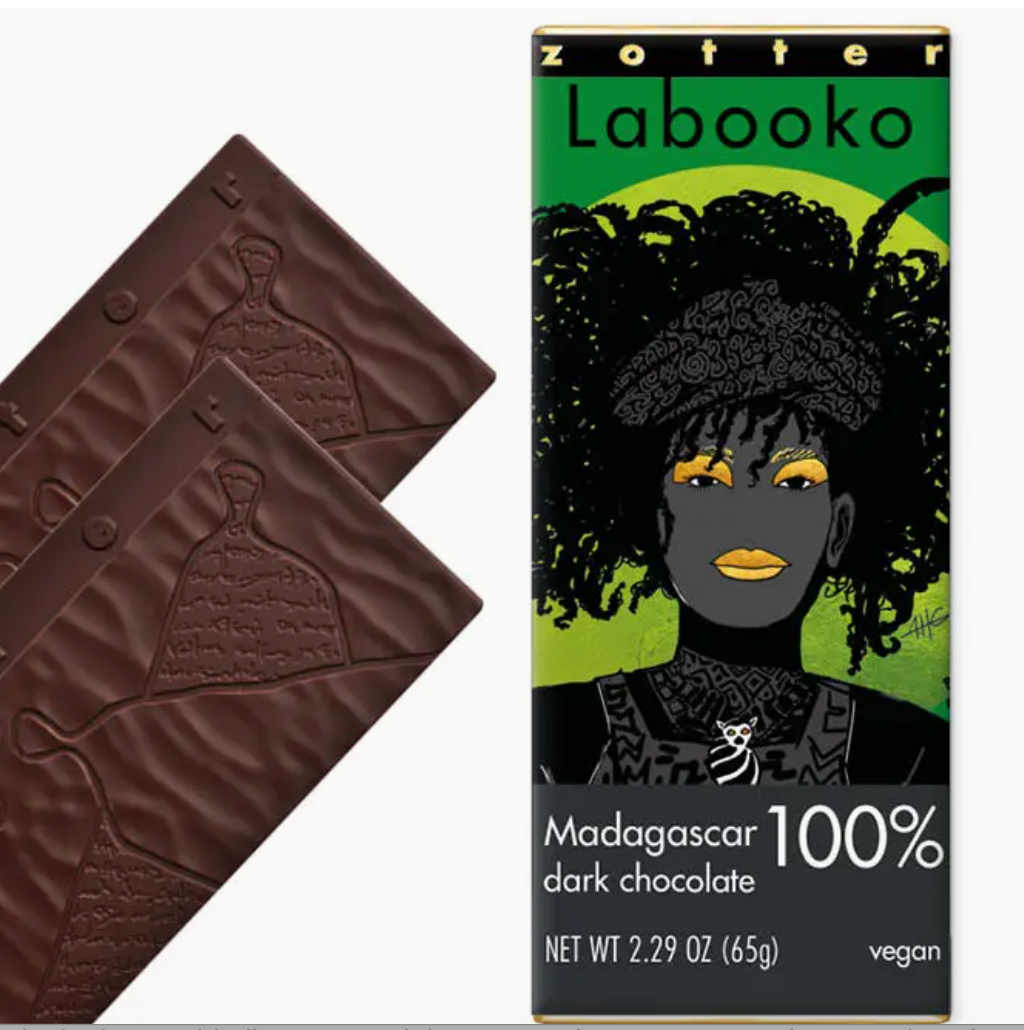 Zotter Labooko 100% Madagascar Dark Chocolate Bar – Single Origin, No Sugar
