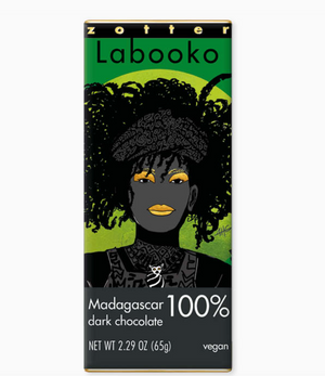 Zotter Labooko 100% Madagascar Dark Chocolate Bar – Single Origin, No Sugar