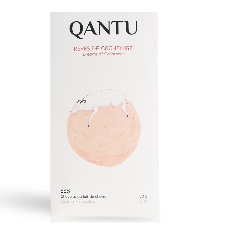 Qantu “Dreams of Cashmere” Goat Milk Chocolate 55% – Craft Bean-to-Bar Chocolate