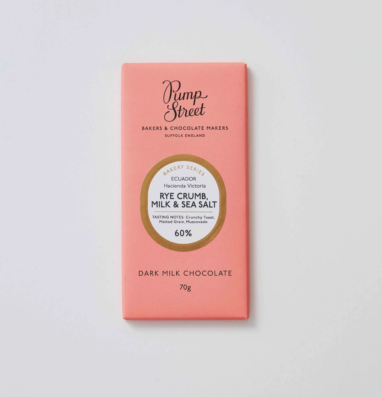 Pump Street Rye Crumb, Milk & Sea Salt 60% – Craft Bean-to-Bar Chocolate