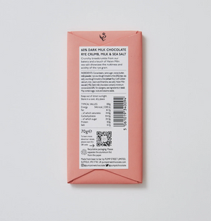 Pump Street Rye Crumb, Milk & Sea Salt 60% – Craft Bean-to-Bar Chocolate