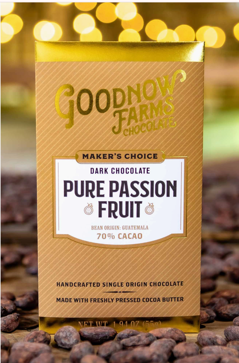 Goodnow Farms Maker’s Choice – Pure Passionfruit Dark Chocolate