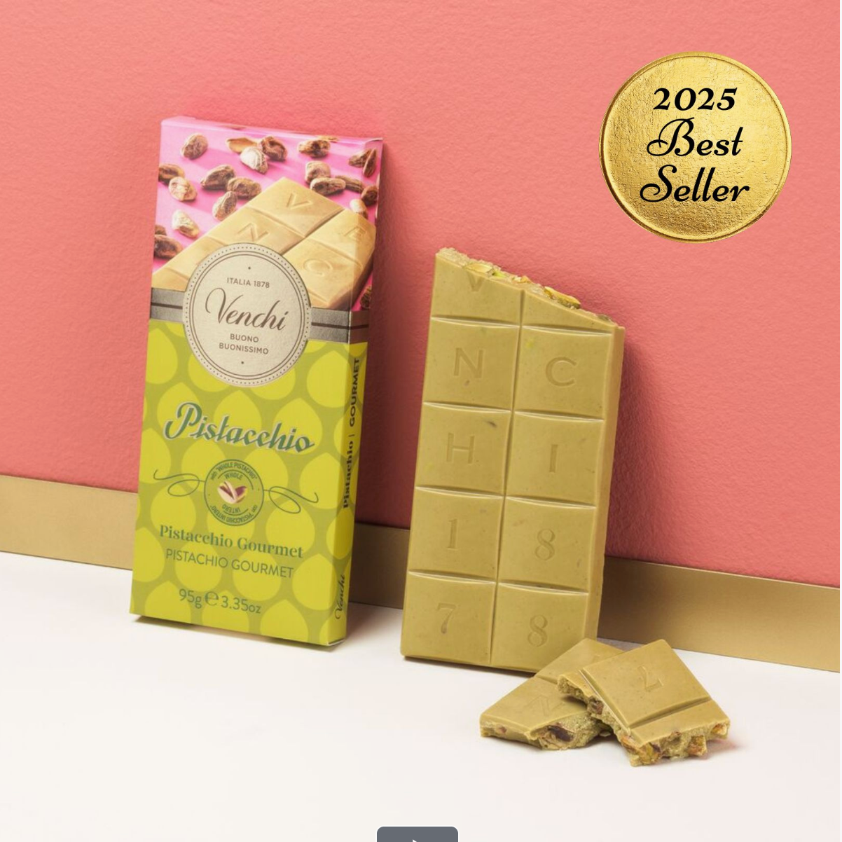 Venchi Pistachio White Chocolate Crunch Bar – Italian Chocolate