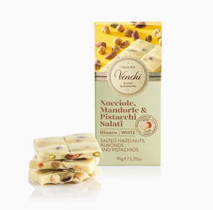 Venchi Salted Nut White Chocolate Bar – Italian Chocolate