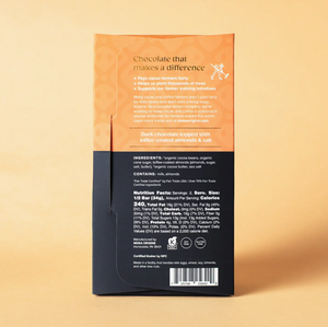 Moka Organic Dark Chocolate Bar – Toffee Almond | Artisan Dark Chocolate