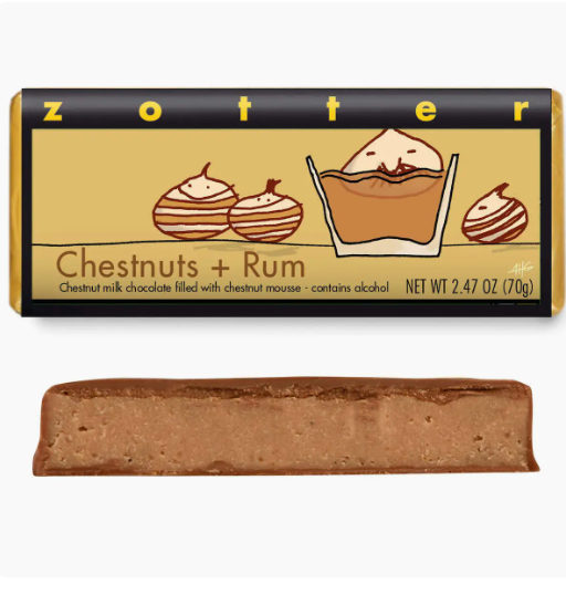 Zotter Chestnut with Rum – Hand-Scooped Chocolate
