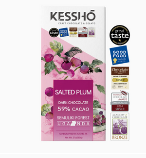 Kesshō Salted Plum 59% Dark Chocolate Bar – Single Origin