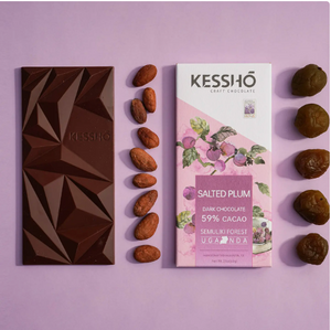 Kesshō Salted Plum 59% Dark Chocolate Bar – Single Origin
