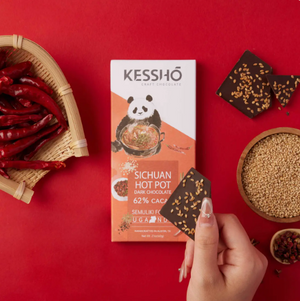 Kesshō Sichuan Hot Pot 62% Dark Chocolate Bar – Single Origin