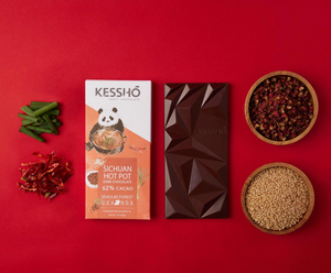 Kesshō Sichuan Hot Pot 62% Dark Chocolate Bar – Single Origin
