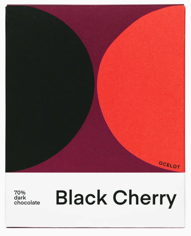 Ocelot Black Cherry Dark Chocolate 70% | Scottish Craft Chocolate